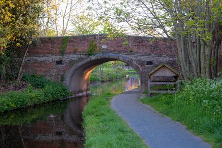 Gledrid bridge No 19W over the Llangollen Canal near Weston Rhyn in Shropshire, UKの写真素材