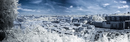 A cityscape in ultravioletの写真素材