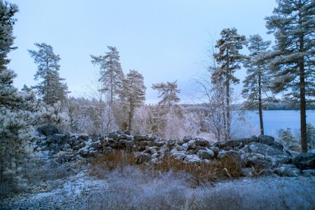 Ancient stone wall from the iron ageの写真素材