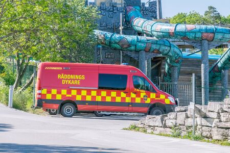 Fire Department  rescue diver van at kneippbyn vattenland
