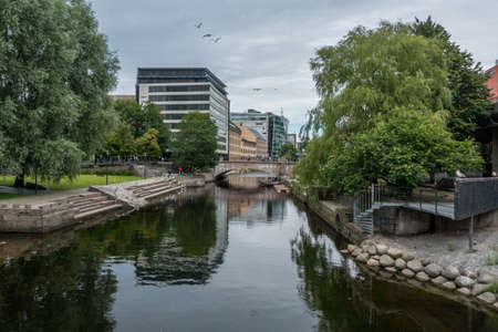 oslo, Norway - July 21, 2017: Love locks on a bridge near Norwegian National Academy of Fine Artsのeditorial素材