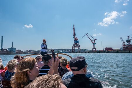 Gothenburg, Sweden - july 24, 2017: Cranes in Gothenburg harbourのeditorial素材