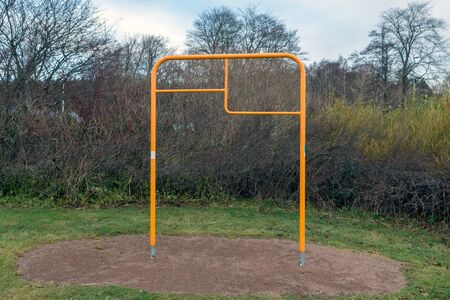 Molndal, Sweden- November 24th 2017: Outdoor gym in a small park