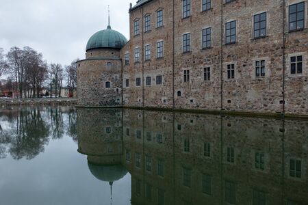 Vadstena, Sweden - December16, 2017: Vadstena medieval castle built in 1545, was under siege by the Danes in 1567-1568 when the whole towns people of Vadstena stayed in safety behind the castle wallsのeditorial素材
