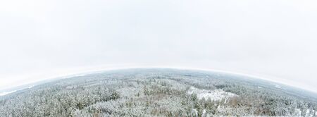 Landscape covered in snow in winterの写真素材