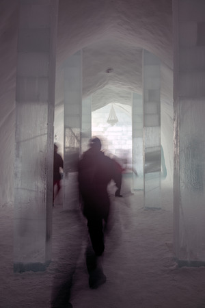 Kiruna, Sweden- February 4, 2018: The Icehotel in the small village Jukkasjärvi near the town of...