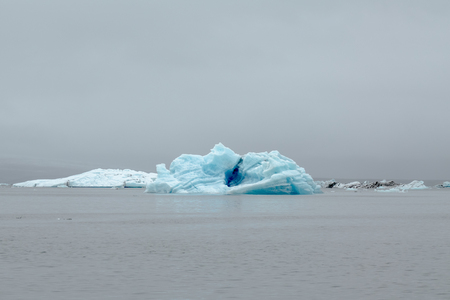 Icebergs in Jokulsarlon Glacier Lagoon that comes from Vatnajokull, Europes largest glacier