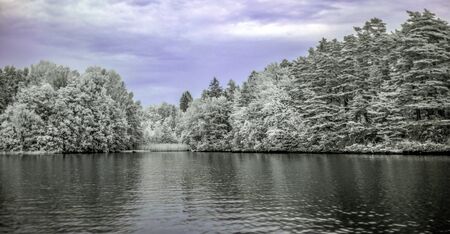 Lake Bunn in Sweden in ultravioletの写真素材