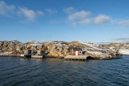 Branno in winter,  this island is part of Southern Goteborg Archipelagoの写真素材