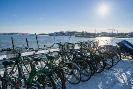 Branno in winter,  this island is part of Southern Goteborg Archipelagoの写真素材
