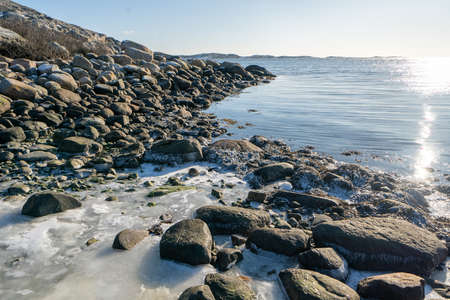 Vrango in winter,  this island is part of Southern Gothenburg Archipelagoの写真素材