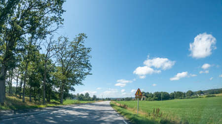 Mark district in Sweden during late summer