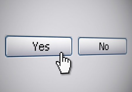 Yes and No buttonsの写真素材
