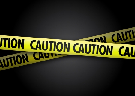 Caution yellow tapeのイラスト素材