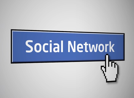 Social network buttonの写真素材