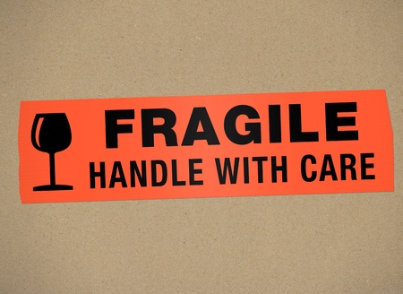 cardboard - Fragile Handle with careの写真素材