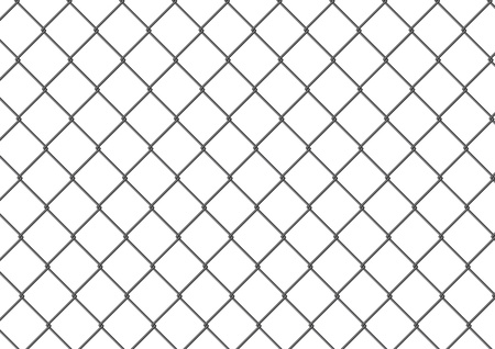 Isolated chain link fenceのイラスト素材
