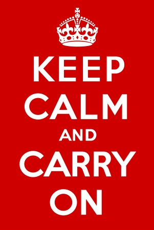 Keep calm and carry onのイラスト素材