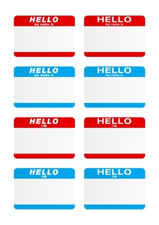 Stickers - Hello my name isのイラスト素材