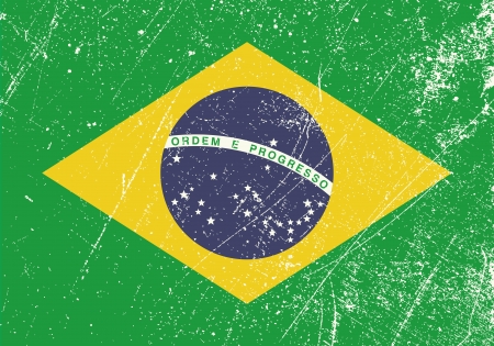Brazil Flag vintageのイラスト素材