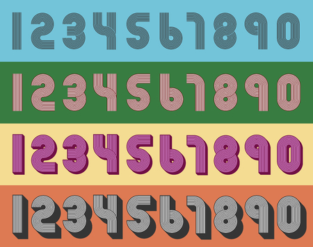 Vintage numbersのイラスト素材