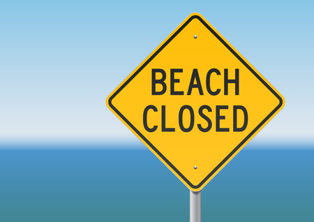 Beach Closed signのイラスト素材