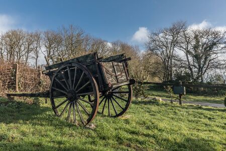 Old wooden cartの写真素材