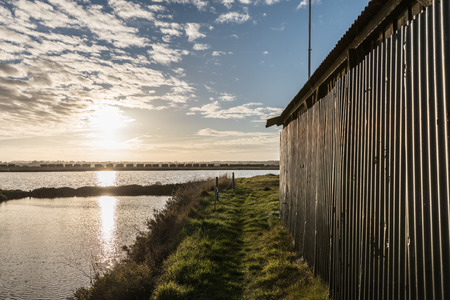 The salt marshes of Olonne (Olonne-sur-Mer, France)の写真素材