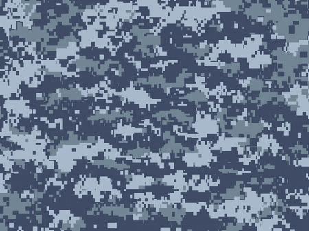 Blue pixels camouflageのイラスト素材