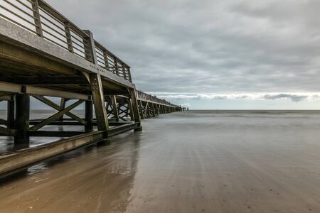 Pier of Saint Jean de Monts (Vendee, France)の写真素材