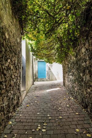 Villebrequin street in la Chaume (Les Sables d'Olonne, France)の写真素材