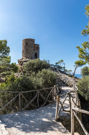 Torre del Verger in Banyalbufar, Majorca (Balearic Islands, Spain)の写真素材