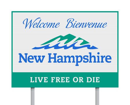 Welcome to New Hampshire road signのイラスト素材