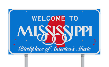 Welcome to Mississippi road signのイラスト素材