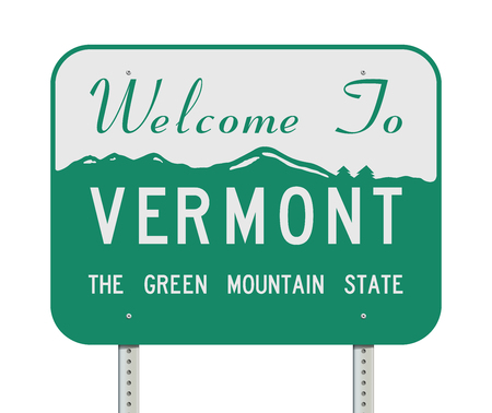 Welcome to Vermont road signのイラスト素材