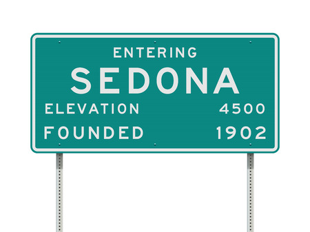 Entering Sedona road signのイラスト素材