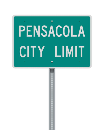 Pensacola City Limit road signのイラスト素材