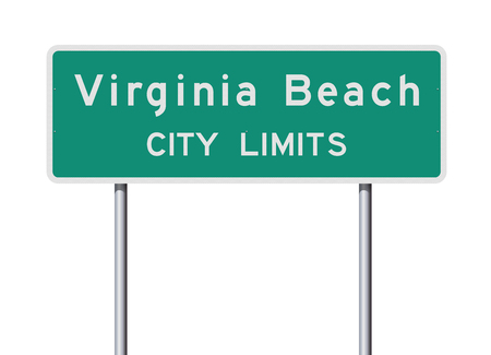 Virginia Beach City Limit road signのイラスト素材