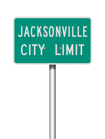 Jacksonville City Limit road signのイラスト素材