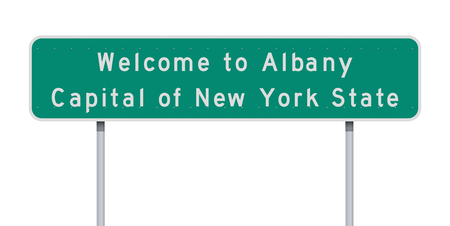 Welcome to Albany road signのイラスト素材