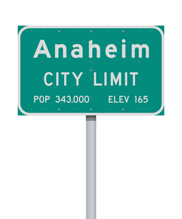 Anaheim City Limit road signのイラスト素材