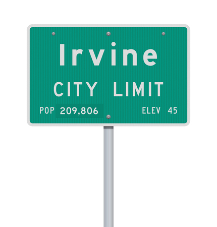 Irvine City Limit road signのイラスト素材