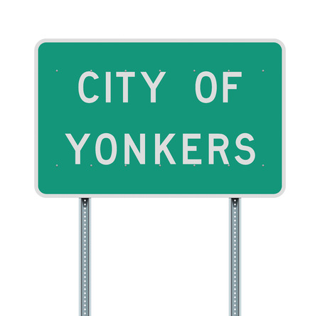 City of Yonkers road signのイラスト素材