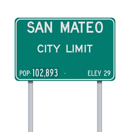 San Mateo City Limit road signのイラスト素材