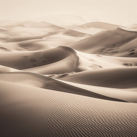 Sand dunes in the hot Sahara desert, Morocco, nature landscape backgroundの素材