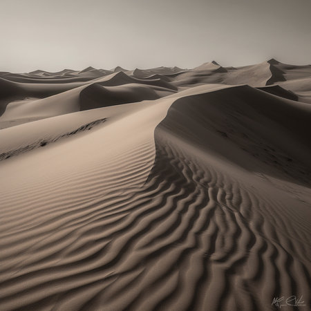 Sand dunes in the Sahara desert. Morocco. Africa. Toned.の素材