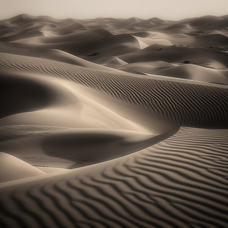 Sand dunes in the Sahara desert, Morocco. Toned.の素材