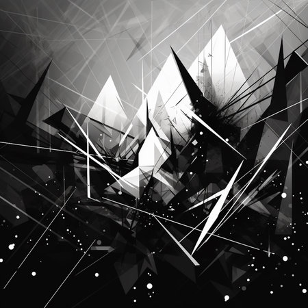 abstract black and white background, futuristic art illustration, vector designの素材