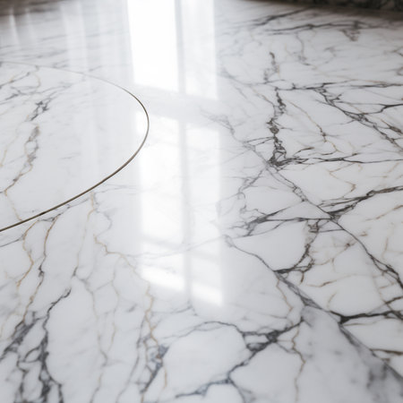 White marble wall and floor texture background, interior design decoration concept.の素材