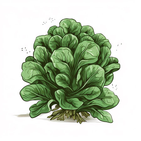 Lettuce vector illustration. Isolated on a white background.の素材